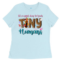 Baby Blue its a good day to teach tiny humans Ladies Tee - NancyCooperArtShop