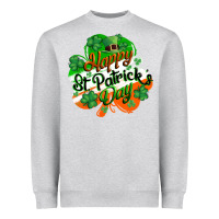 Heather Grey Happy St. Patrick's Day Heavyweight Sweatshirt - CowGirlArtShop
