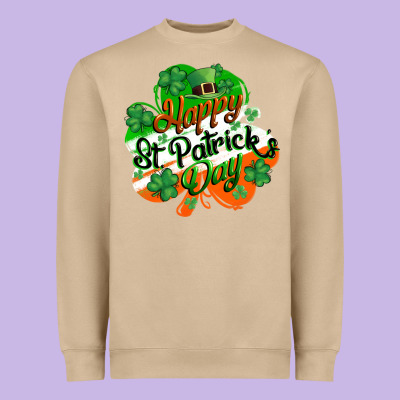 Happy St. Patrick's Day Heavyweight Sweatshirt Designed By Cowgirlartshop