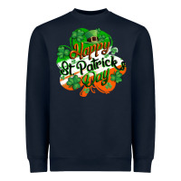 Navy Happy St. Patrick's Day Heavyweight Sweatshirt - CowGirlArtShop