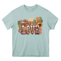 Arona love horse western floral Heavy Core Tee - NancyCooperArtShop
