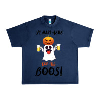 Navy I'm Just Here For The Boos Urban Heavy Tee - Bettercallsaul