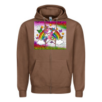 Chestnut LGBTQ Dabbbing Unicorn And Rainbow Tumbler Zipper Hoodie - BundleAndBundleShop