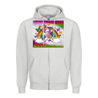 Dove Grey LGBTQ Dabbbing Unicorn And Rainbow Tumbler Zipper Hoodie - BundleAndBundleShop