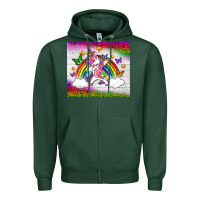 Lgbtq Dabbbing Unicorn And Rainbow Tumbler Zipper Hoodie | Teevron