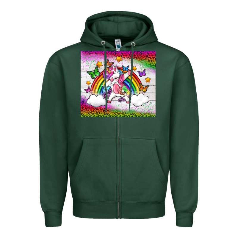 Lgbtq Dabbbing Unicorn And Rainbow Tumbler Zipper Hoodie by BundleAndBundleShop | Teevron
