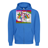 True Royal LGBTQ Dabbbing Unicorn And Rainbow Tumbler Zipper Hoodie - BundleAndBundleShop