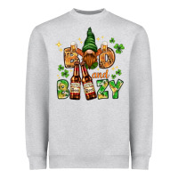 St. Patrick's Bad And Boozy With Gnome Heavyweight Sweatshirt | Teevron