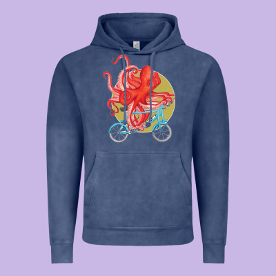 Cycling Octopus Vintage Hoodie Designed By Bettercallsaul