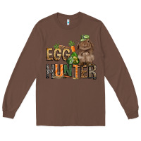 Chestnut Egg hunter with rabbit Easter Day Long Sleeve Tee - HowdyJamesFarm