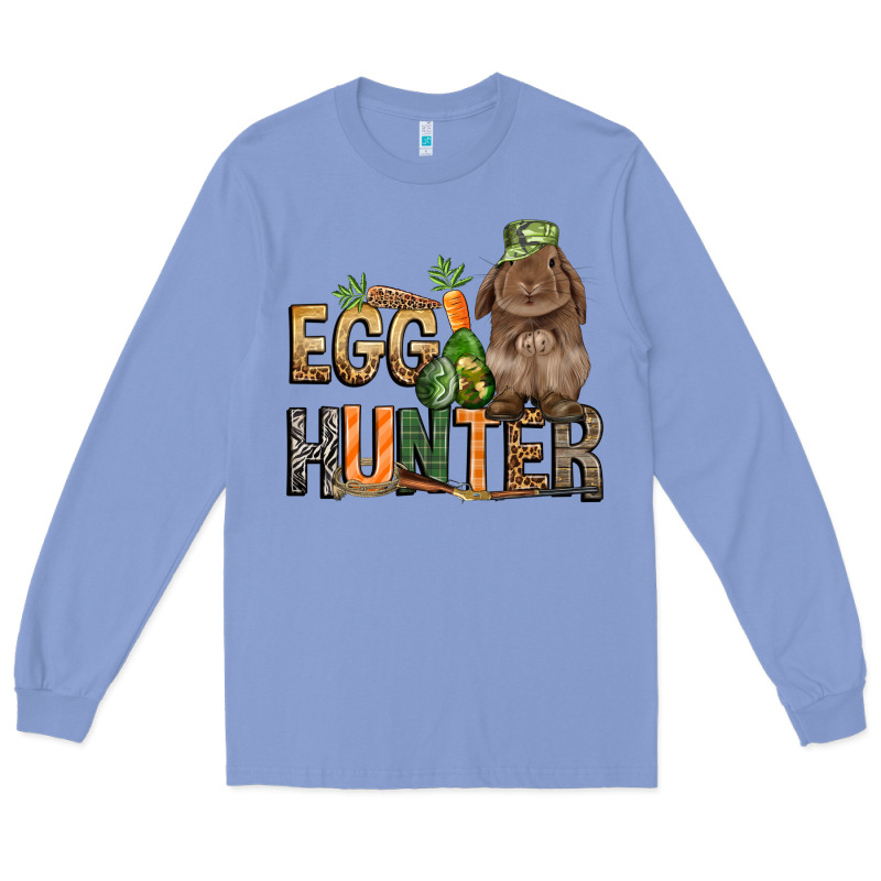 Egg Hunter With Rabbit Easter Day Long Sleeve Tee by HowdyJamesFarm | Teevron