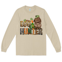 Mushroom Egg hunter with rabbit Easter Day Long Sleeve Tee - HowdyJamesFarm