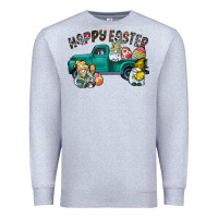 Heather Grey Happy Easter truck Premium Sweatshirt - CowhideDigitalArt
