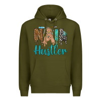 Army Green nail hustler bbs Premium Hoodie - BundleAndBundleShop