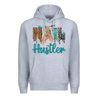 Heather Grey nail hustler bbs Premium Hoodie - BundleAndBundleShop