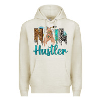 Oatmeal Heather nail hustler bbs Premium Hoodie - BundleAndBundleShop