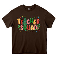Chocolate Brown teacher squad Heavy Core Tee - MaliasSmallBusiness