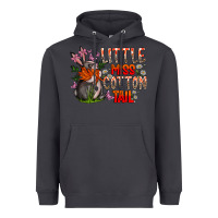 Smoke Little Miss Cotton Tail Heavyweight Hoodie - CowhideDigitalArt