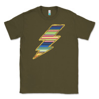 Army Green Yellow Aztec Patterned Lightning Classic Tee - Bettercallsaul