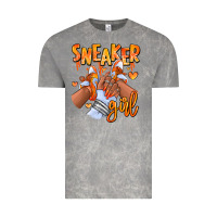 Cloud Rock orange galaxy sneaker girl afro woman Vintage Tee - RanaPortraitStore