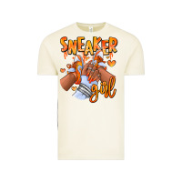Vintage Arctic orange galaxy sneaker girl afro woman Vintage Tee - RanaPortraitStore