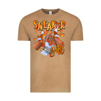 Vintage Camel orange galaxy sneaker girl afro woman Vintage Tee - RanaPortraitStore