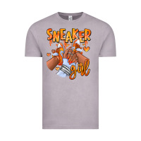 Vintage Zinc orange galaxy sneaker girl afro woman Vintage Tee - RanaPortraitStore