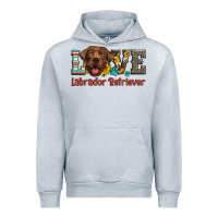Heather Grey love labrador retriever Urban Hoodie - Artiststas