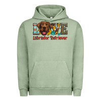 Pigment Oil Green love labrador retriever Urban Hoodie - Artiststas