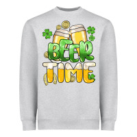 Heather Grey St.Patrick's Beer time Heavyweight Sweatshirt - HowdyJamesFarm