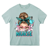 Arona nurse life messy bun Heavy Core Tee - NancyCooperArtShop
