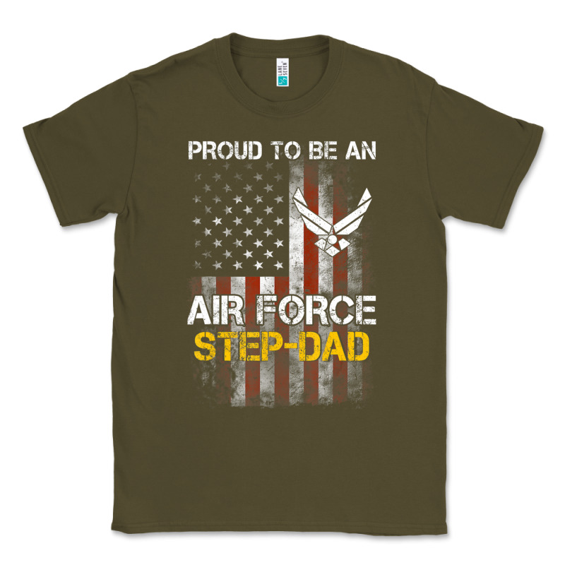 Hot Trend Proud Air Force Step-dad American Flag Classic Tee by PixelWave | Teevron