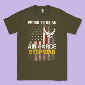 Hot Trend Proud Air Force Step-dad American Flag Classic Tee Designed By Pixelwave