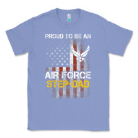 Colony Blue Hot Trend Proud Air Force Step-Dad American Flag Classic Tee - PixelWave