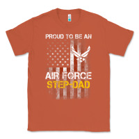 Copper Hot Trend Proud Air Force Step-Dad American Flag Classic Tee - PixelWave