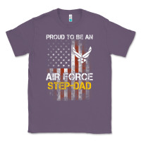 Lavender Hot Trend Proud Air Force Step-Dad American Flag Classic Tee - PixelWave
