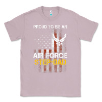 Lilac Hot Trend Proud Air Force Step-Dad American Flag Classic Tee - PixelWave