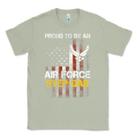 Matcha Hot Trend Proud Air Force Step-Dad American Flag Classic Tee - PixelWave
