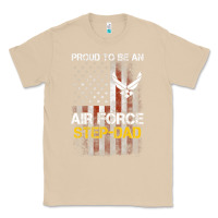 Mushroom Hot Trend Proud Air Force Step-Dad American Flag Classic Tee - PixelWave