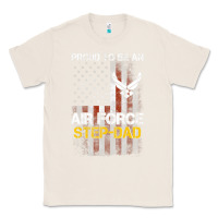 Natural Hot Trend Proud Air Force Step-Dad American Flag Classic Tee - PixelWave
