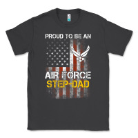 Smoke Hot Trend Proud Air Force Step-Dad American Flag Classic Tee - PixelWave