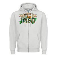 Dove Grey wee bit irish st patrick's day Zipper Hoodie - FaDigitalArtStudio