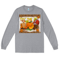 Heather Grey tis the season fall Long Sleeve Tee - TumblerDesignByShophia