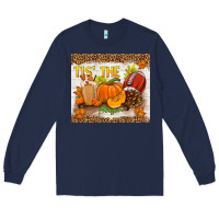 Navy tis the season fall Long Sleeve Tee - TumblerDesignByShophia