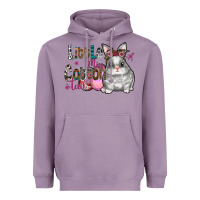 Lavender Little Miss Cotton Tail Heavyweight Hoodie - CowhideDigitalArt