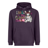 Plum Little Miss Cotton Tail Heavyweight Hoodie - CowhideDigitalArt