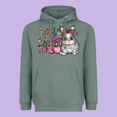 Little Miss Cotton Tail Heavyweight Hoodie Designed By Cowhidedigitalart