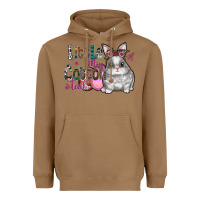 Toasted Coconut Little Miss Cotton Tail Heavyweight Hoodie - CowhideDigitalArt