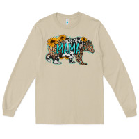 Mushroom mama bear sunflowers leopard cowhide mother's day Long Sleeve Tee - Jasminsmagicworld