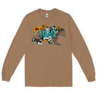 Toasted Coconut mama bear sunflowers leopard cowhide mother's day Long Sleeve Tee - Jasminsmagicworld